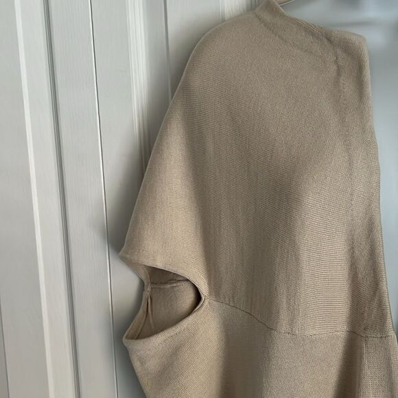 Melanie Lyne Cream Sleeveless Open Face Knit Cardigan Size M - Picture 4 of 11